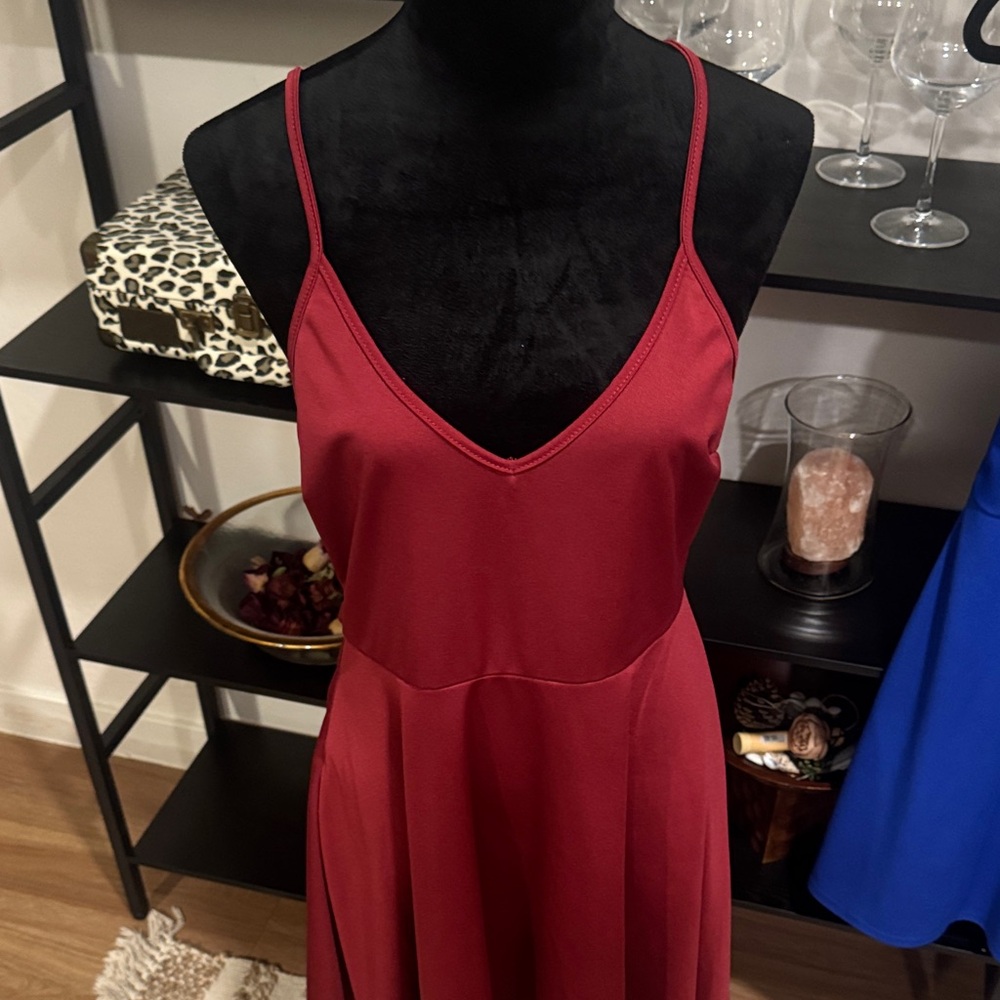 SHEIN Red and Blue Mini Dresses - Picture 3 of 8